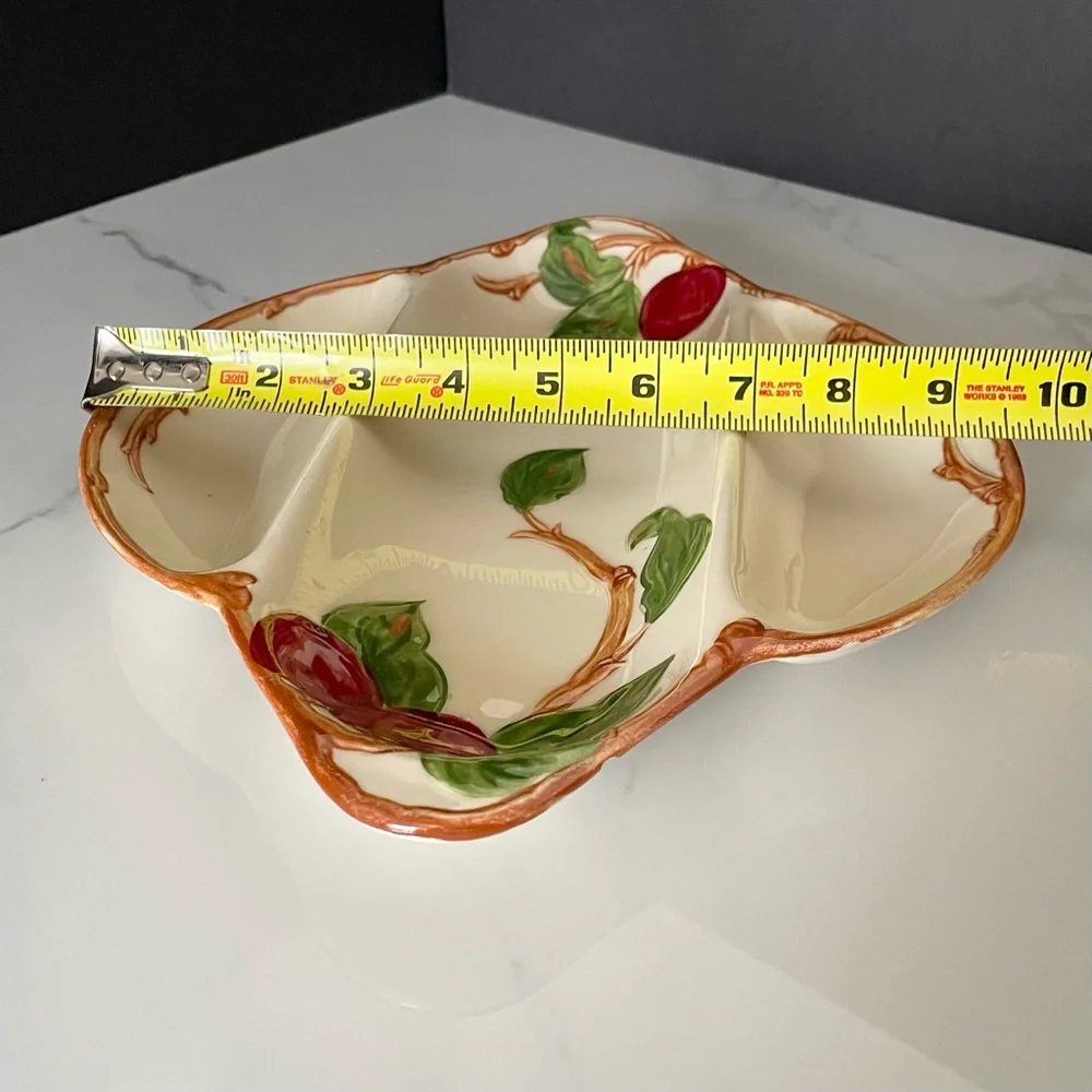 Divided Relish Serving Platter - Apple by Franciscan (read description)